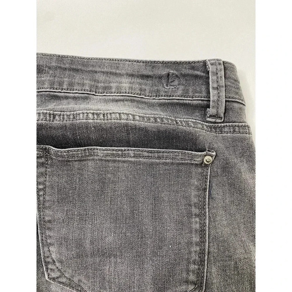 Kensie Jeans Women 10/30 Gray Patchwork Straight Denim Stretch Distressed - Picture 10 of 10